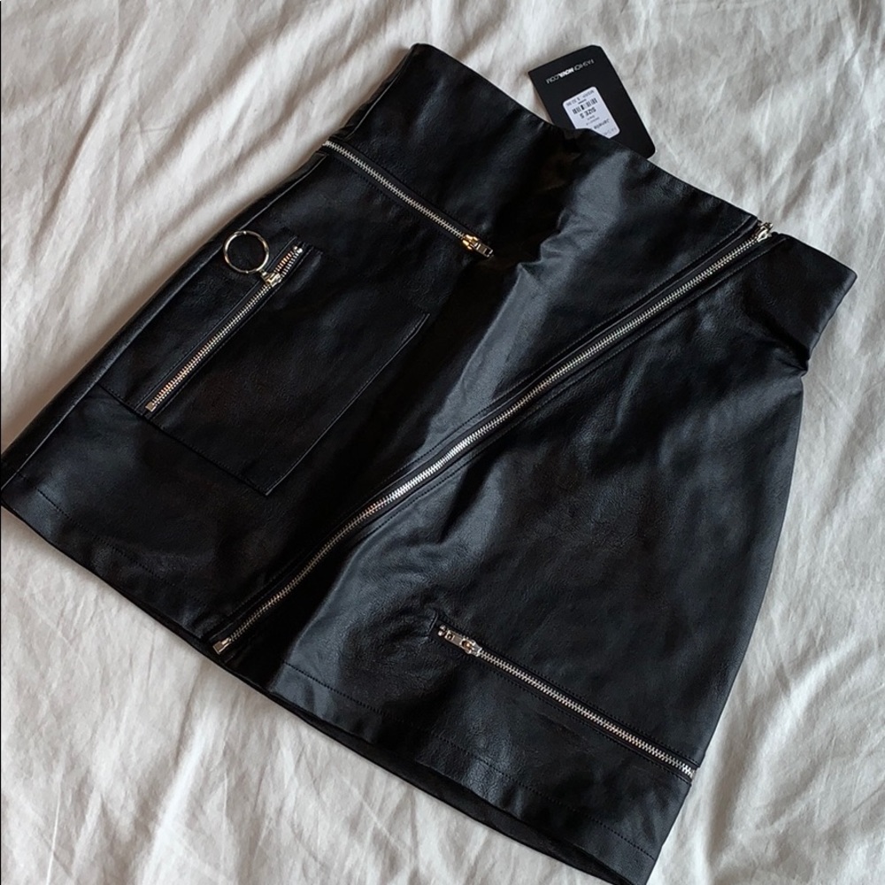 Faux Leather Skirt